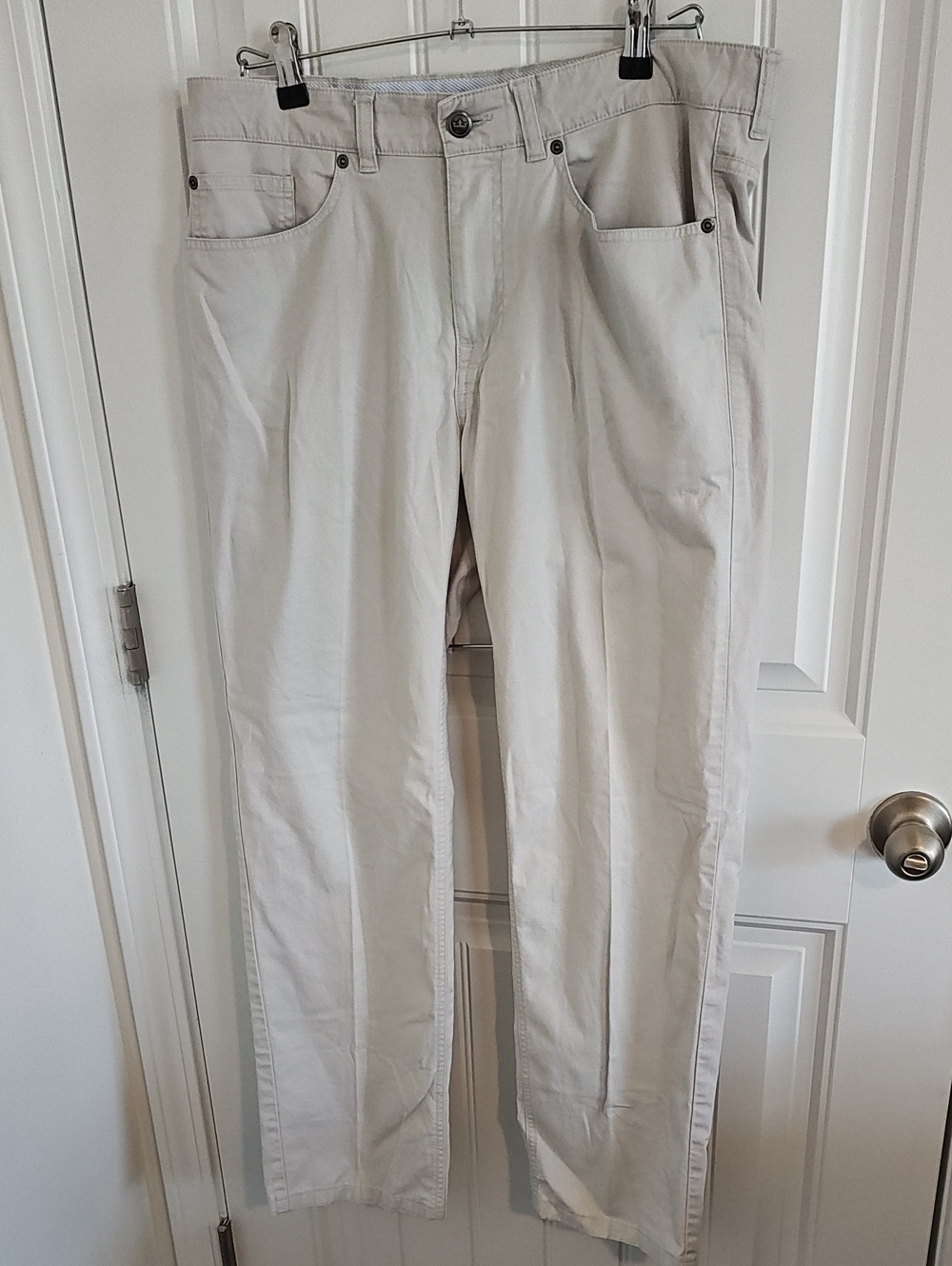 Men Peter Miller Light Beige Straight Leg Pants 34
